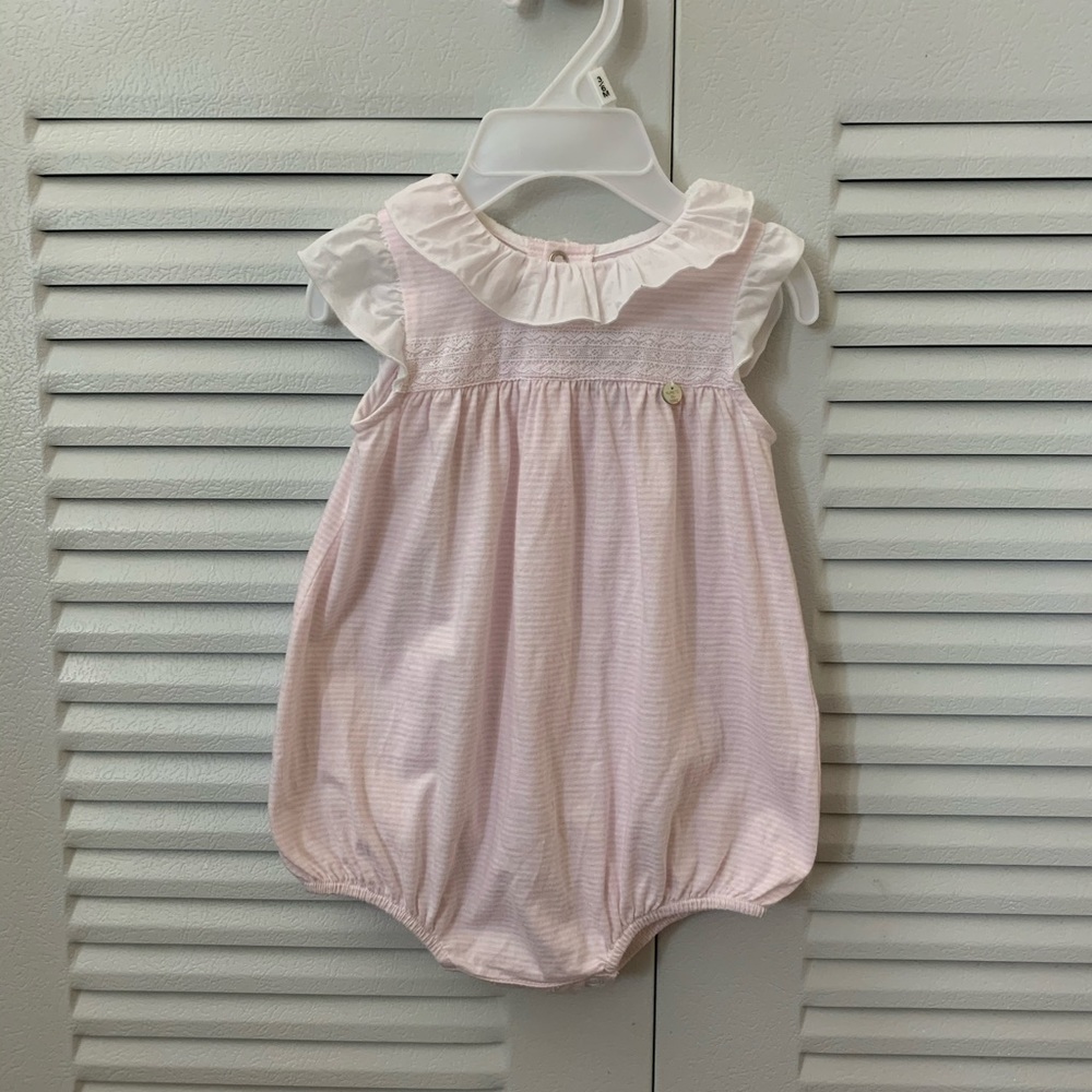 Purete du Bebe baby romper & socks. Size 6 M - Picture 7 of 12